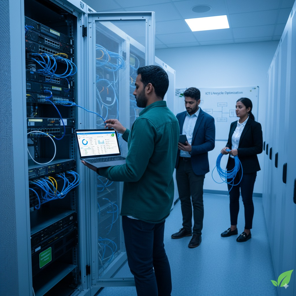 IT engineers managing school servers